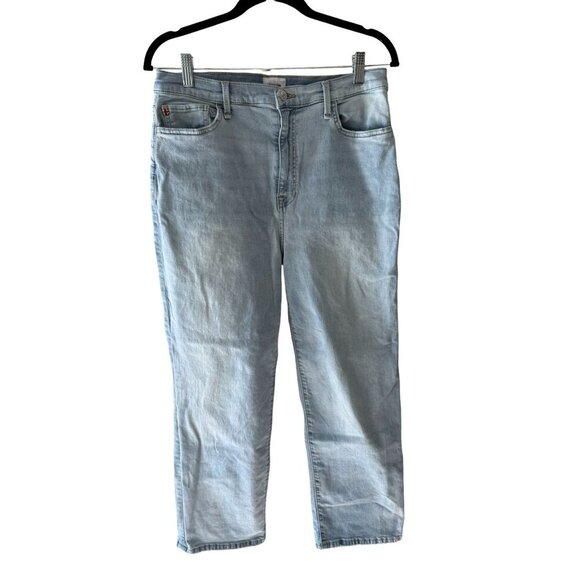 Hudson Womens NOA High Rise, Straight Cropped, Light Blue Jeans Size 30 - Picture 2 of 11
